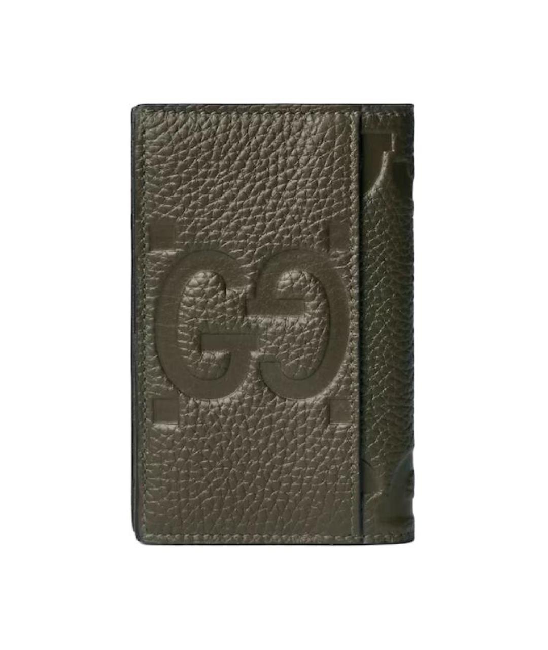 GUCCI Хаки кожаный кардхолдер, фото 3