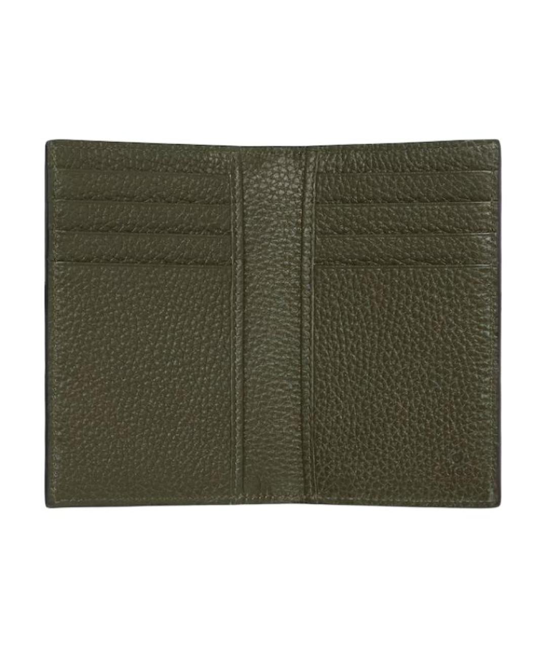 GUCCI Хаки кожаный кардхолдер, фото 4
