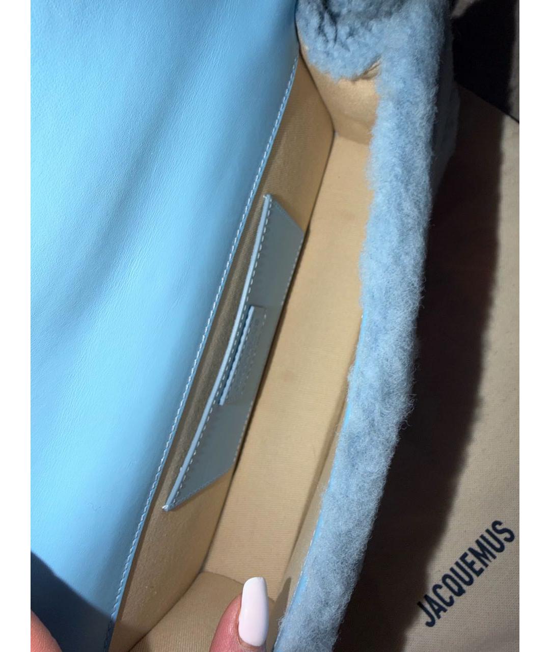 JACQUEMUS Голубая сумка через плечо, фото 4