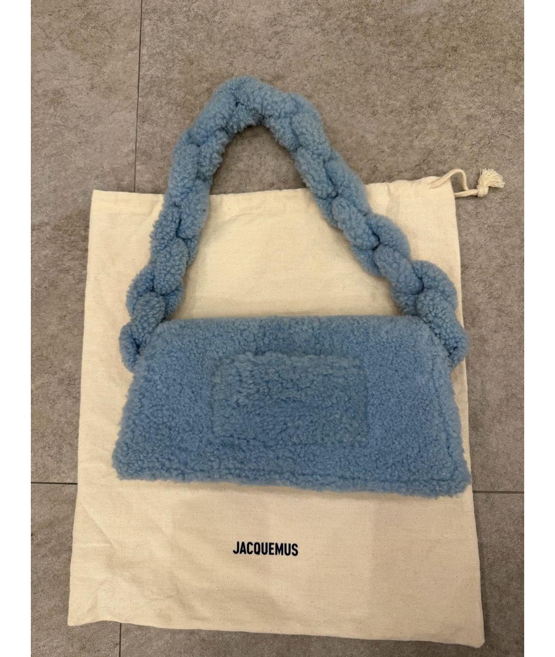 JACQUEMUS Голубая сумка через плечо, фото 2
