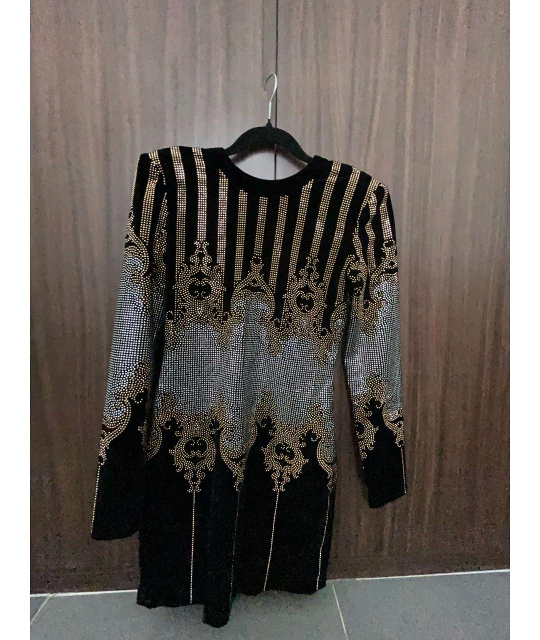 BALMAIN Черное бархатное вечернее платье, фото 4