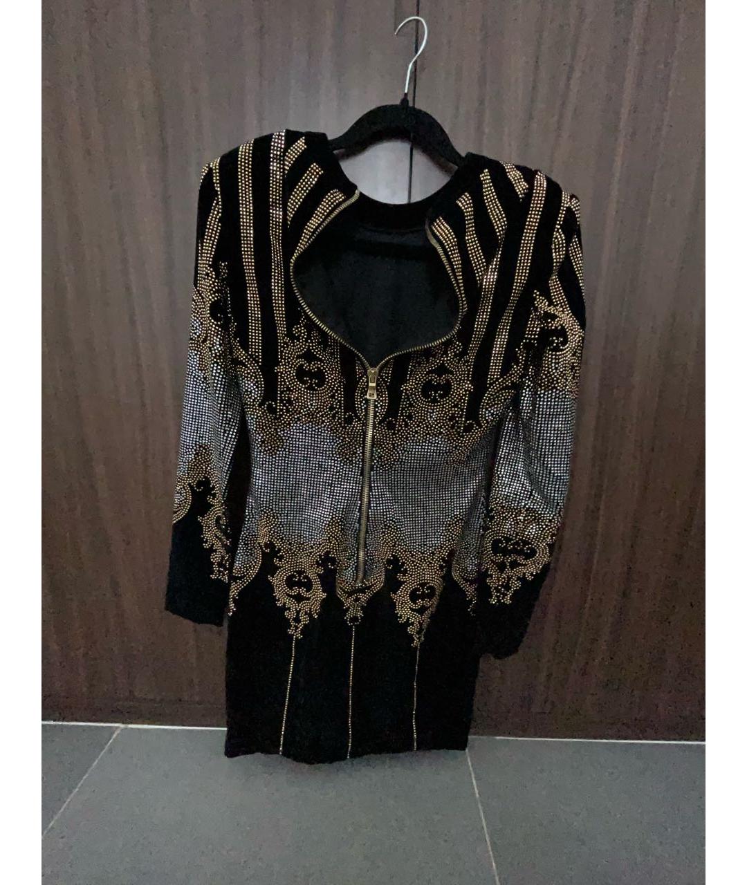 BALMAIN Черное бархатное вечернее платье, фото 2