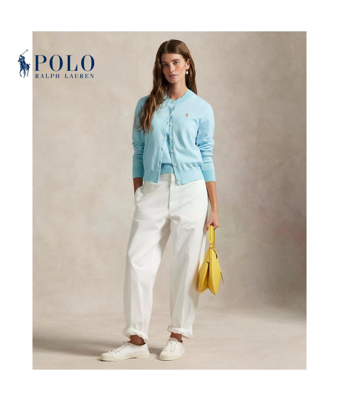 POLO RALPH LAUREN Голубой кардиган, фото 4