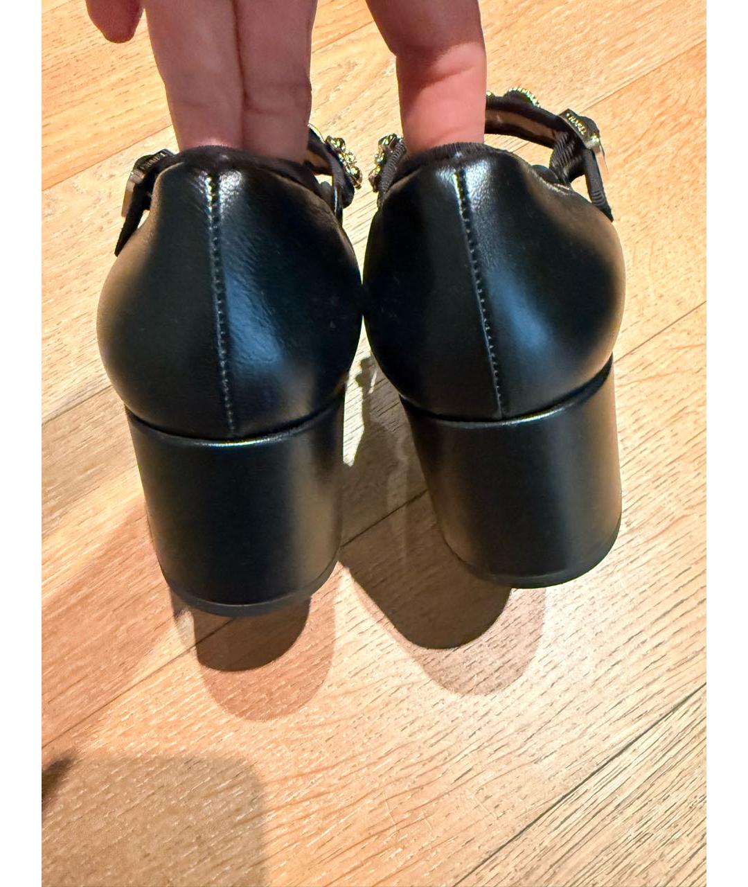 CHANEL Черные кожаные туфли, фото 2