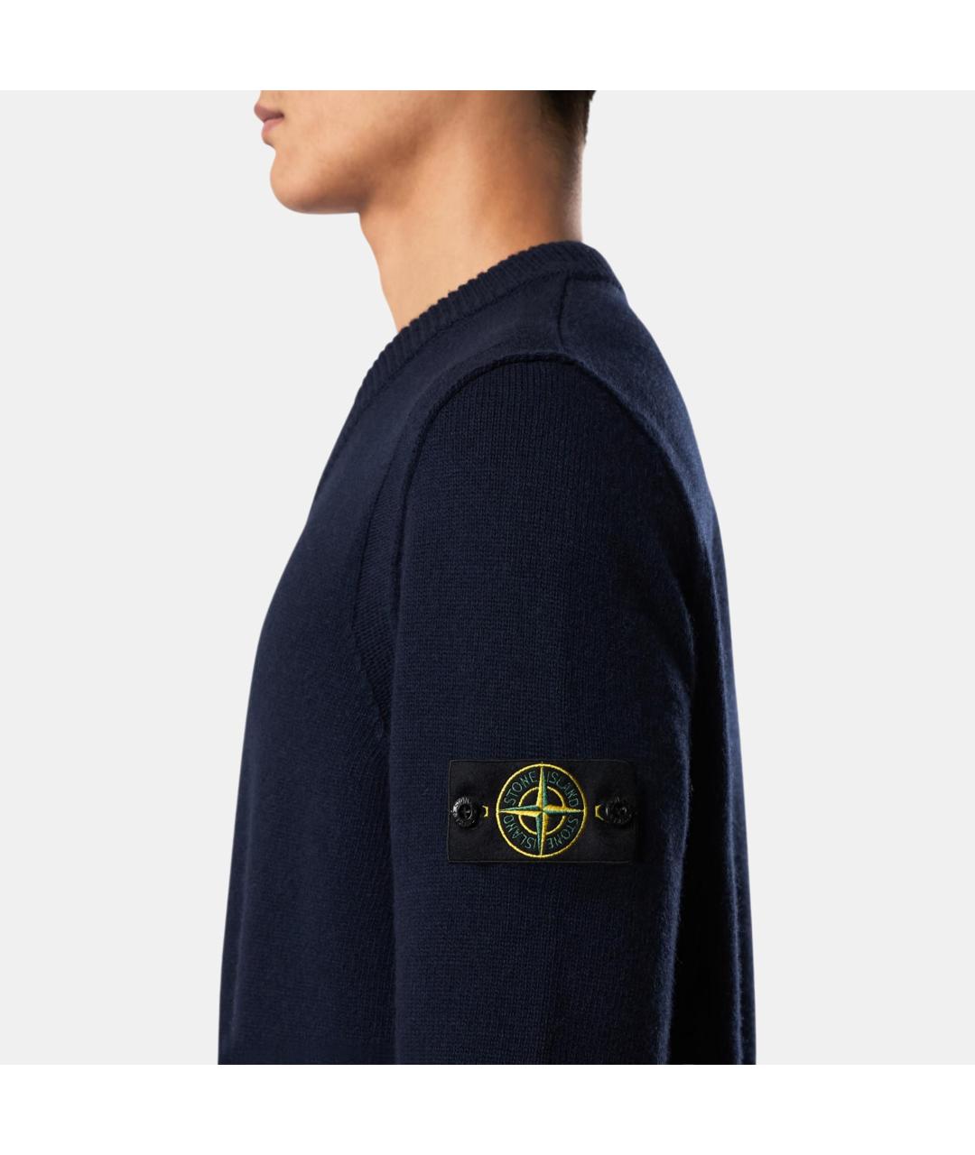 STONE ISLAND Темно-синий джемпер / свитер, фото 5
