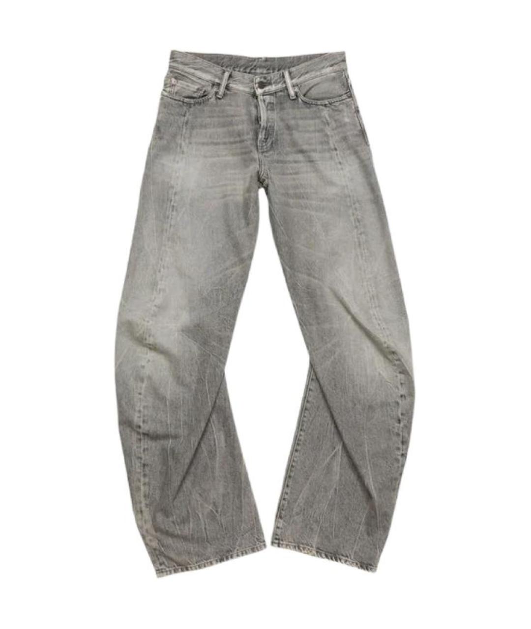 ACNE STUDIOS Серые хлопковые прямые джинсы, фото 1