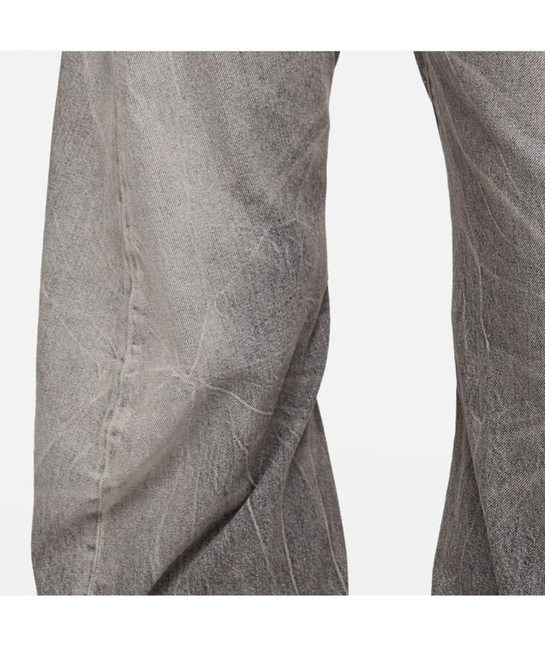 ACNE STUDIOS Серые хлопковые прямые джинсы, фото 5