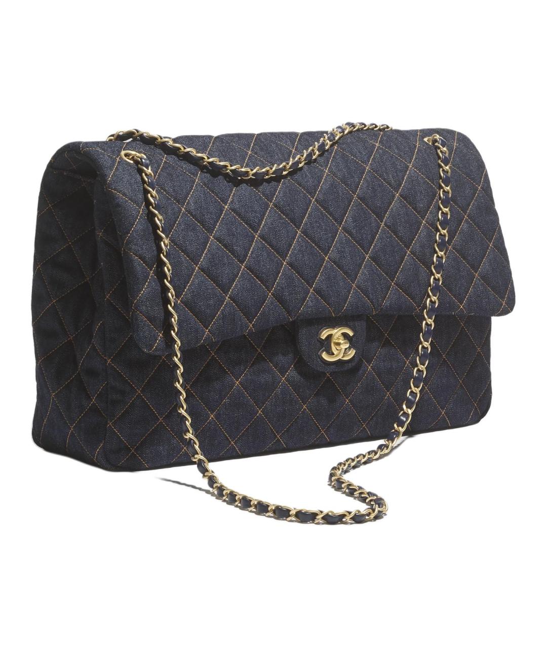 CHANEL Темно-синяя деним сумка через плечо, фото 2