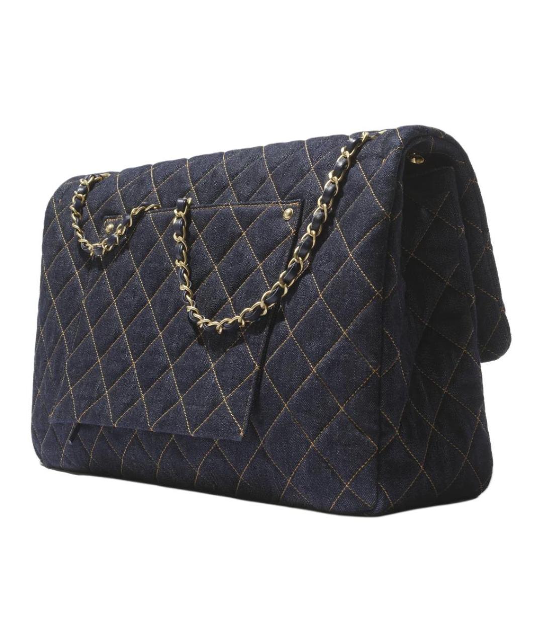 CHANEL Темно-синяя деним сумка через плечо, фото 3