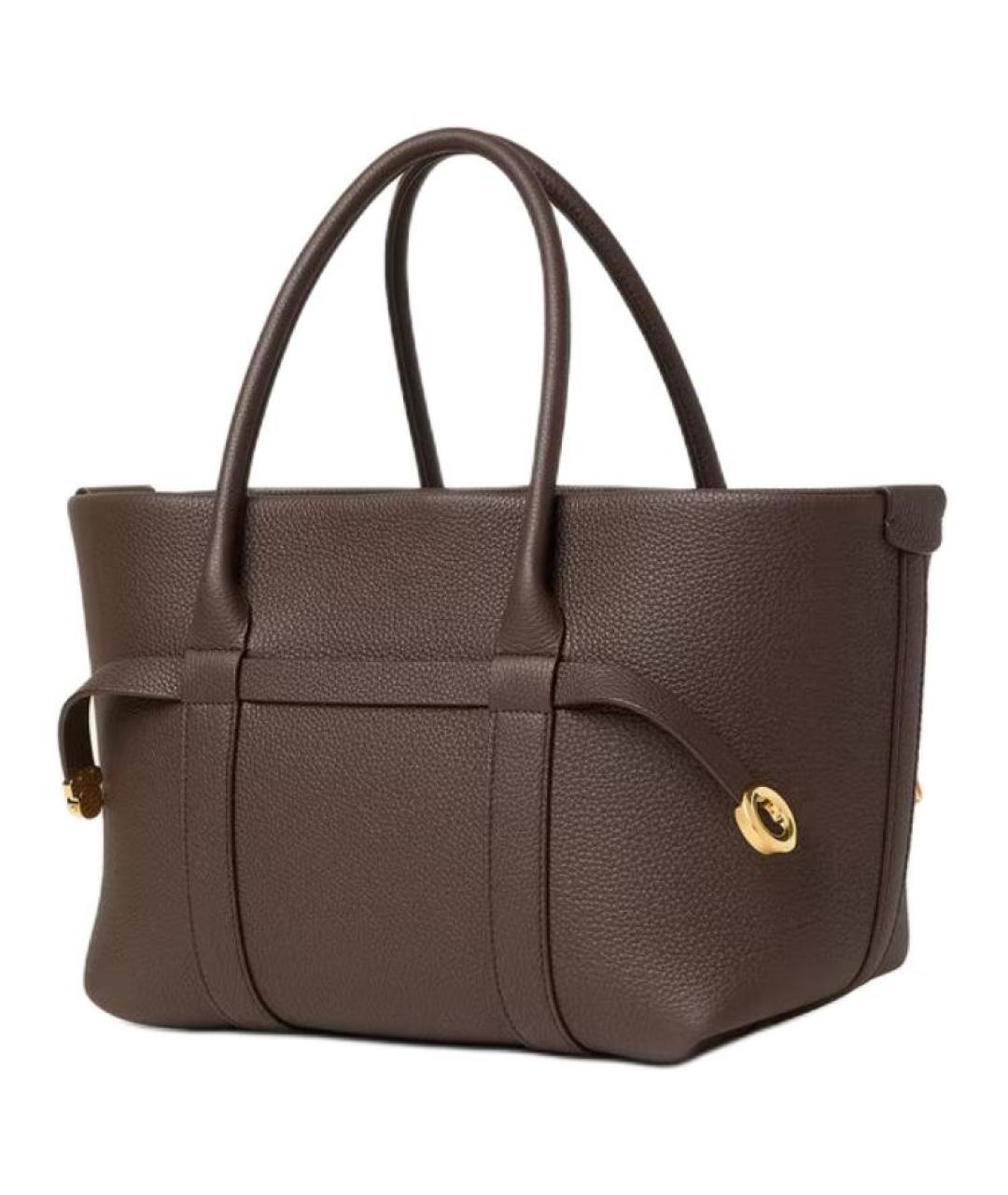 LORO PIANA Коричневая кожаная сумка через плечо, фото 3