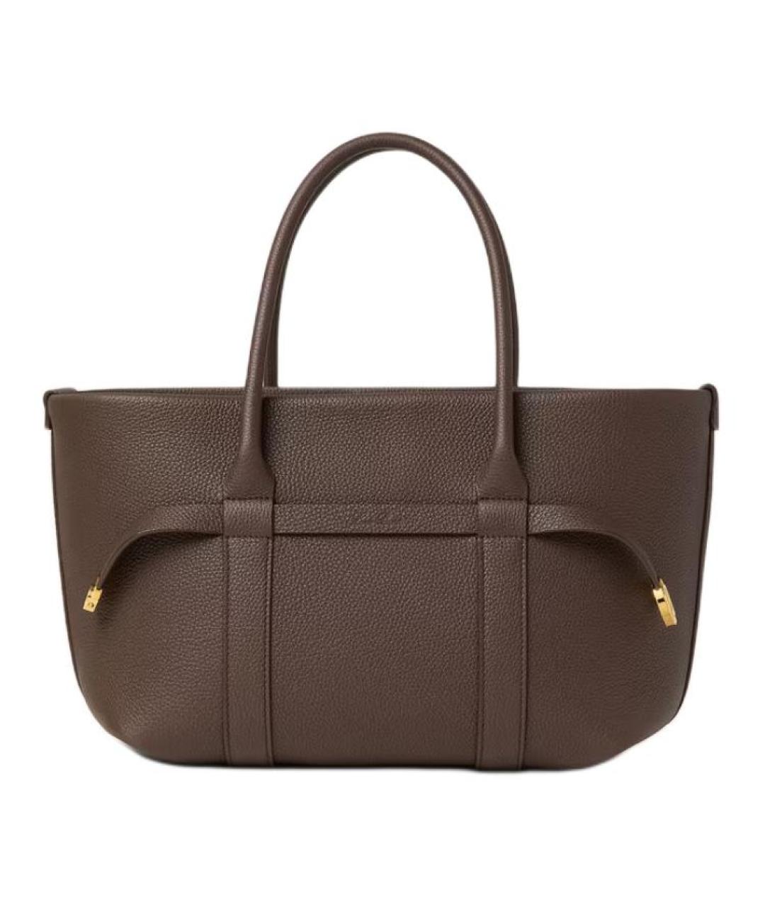 LORO PIANA Коричневая кожаная сумка через плечо, фото 1