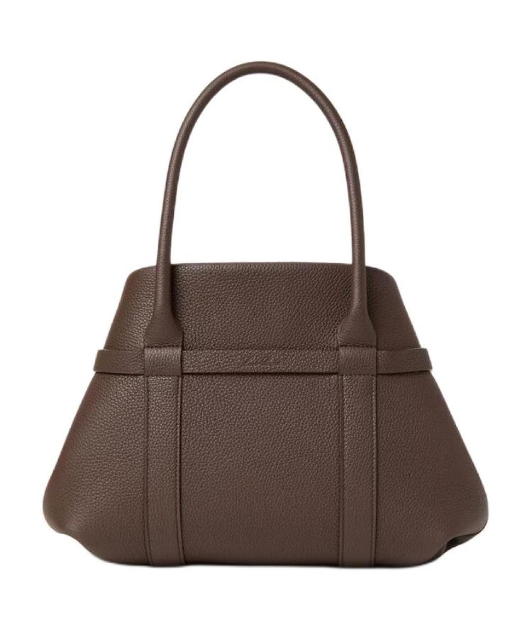 LORO PIANA Коричневая кожаная сумка через плечо, фото 2