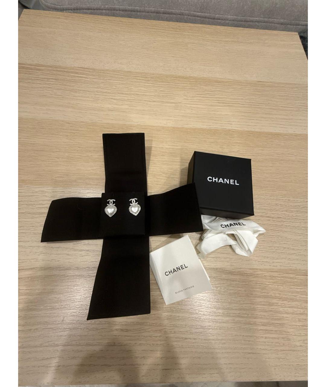CHANEL Серебряные серьги, фото 4