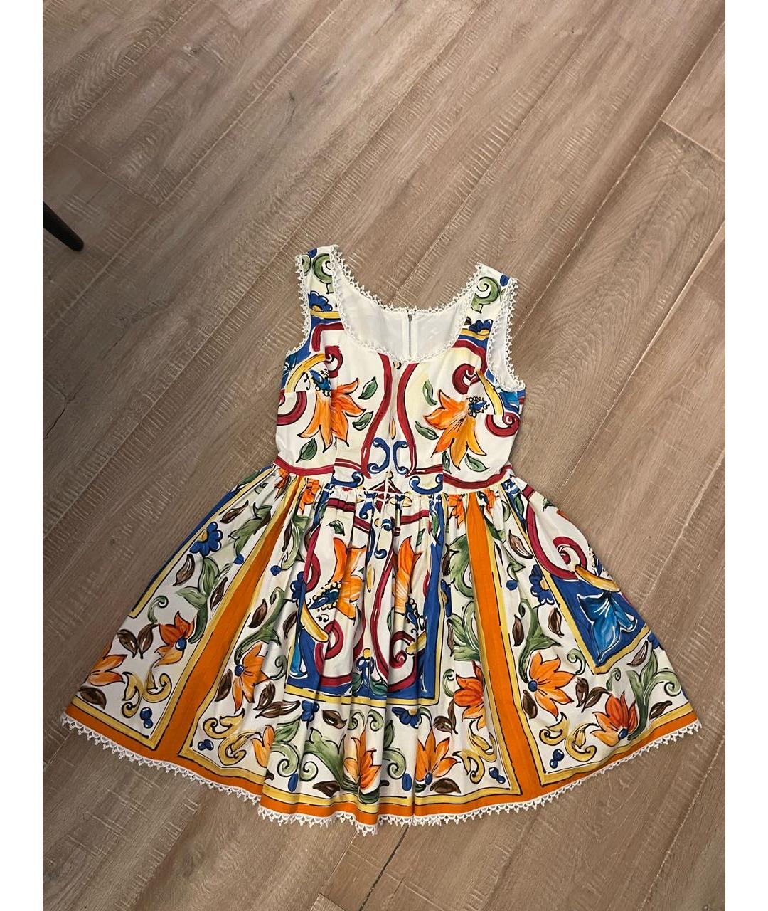 DOLCE&GABBANA Мульти хлопковый сарафан, фото 7