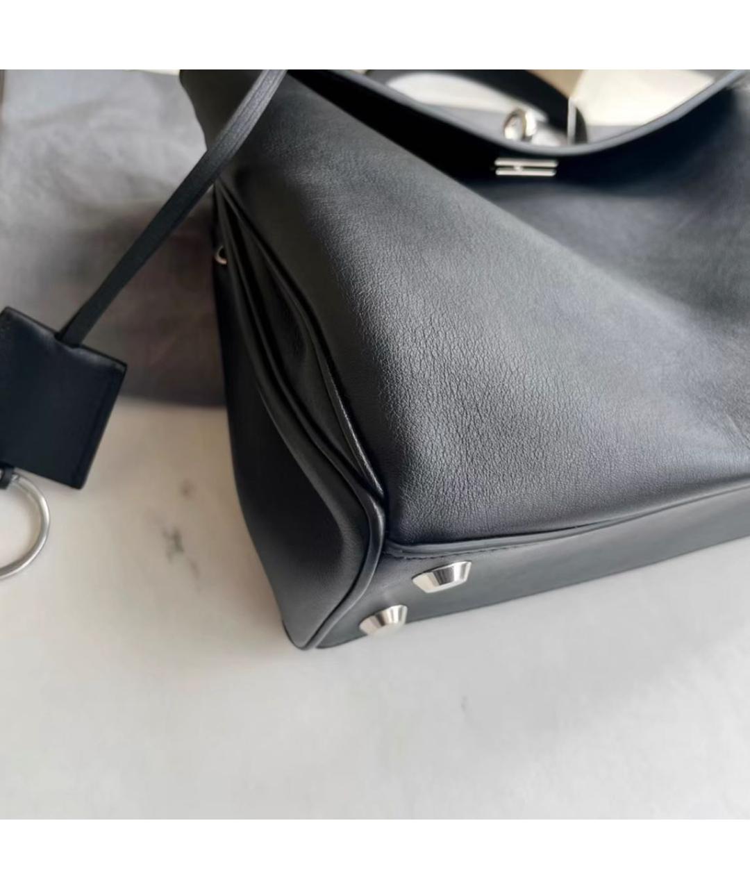 BALENCIAGA Черная кожаная сумка через плечо, фото 6