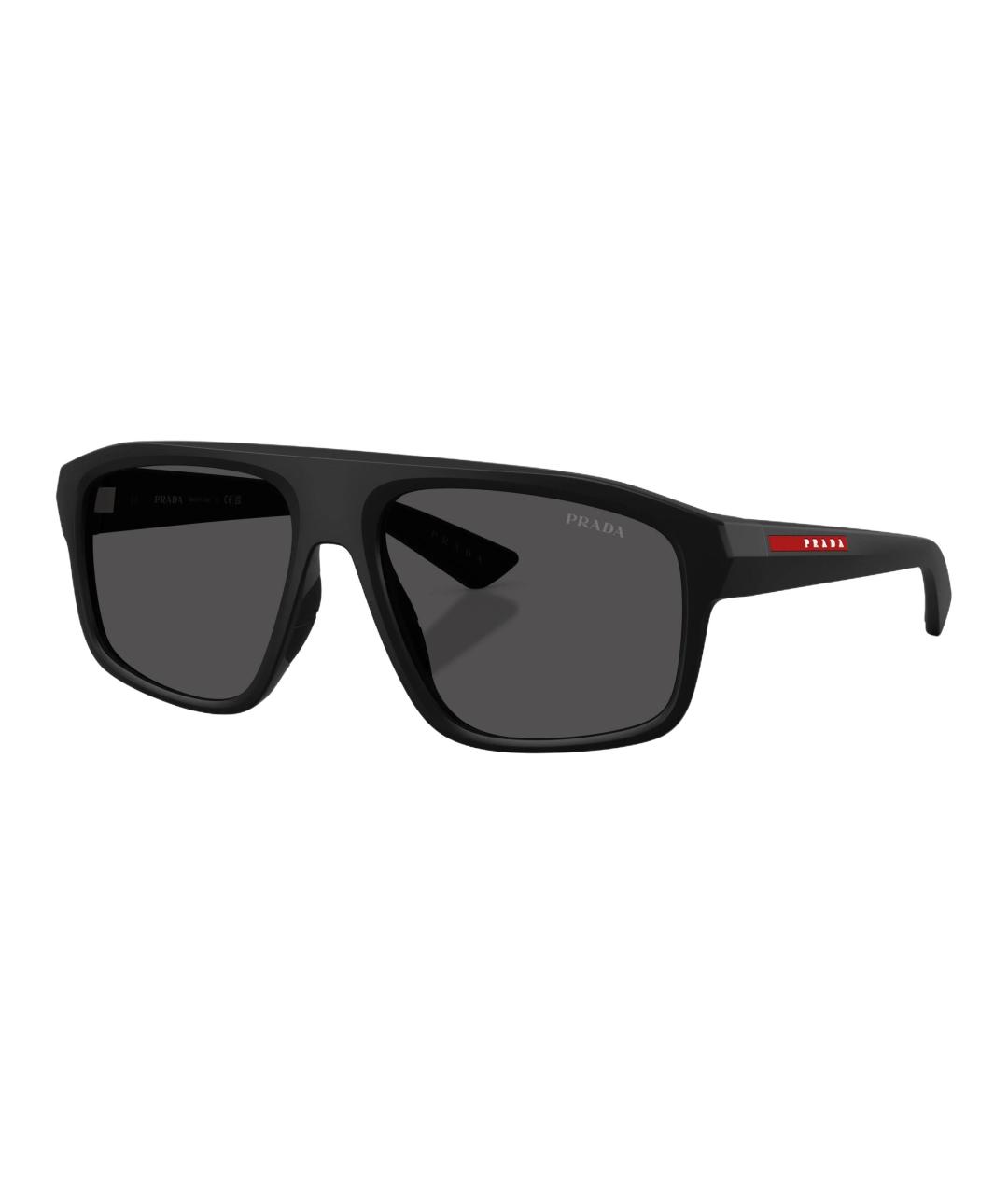 PRADA Черные пластиковые солнцезащитные очки, фото 1