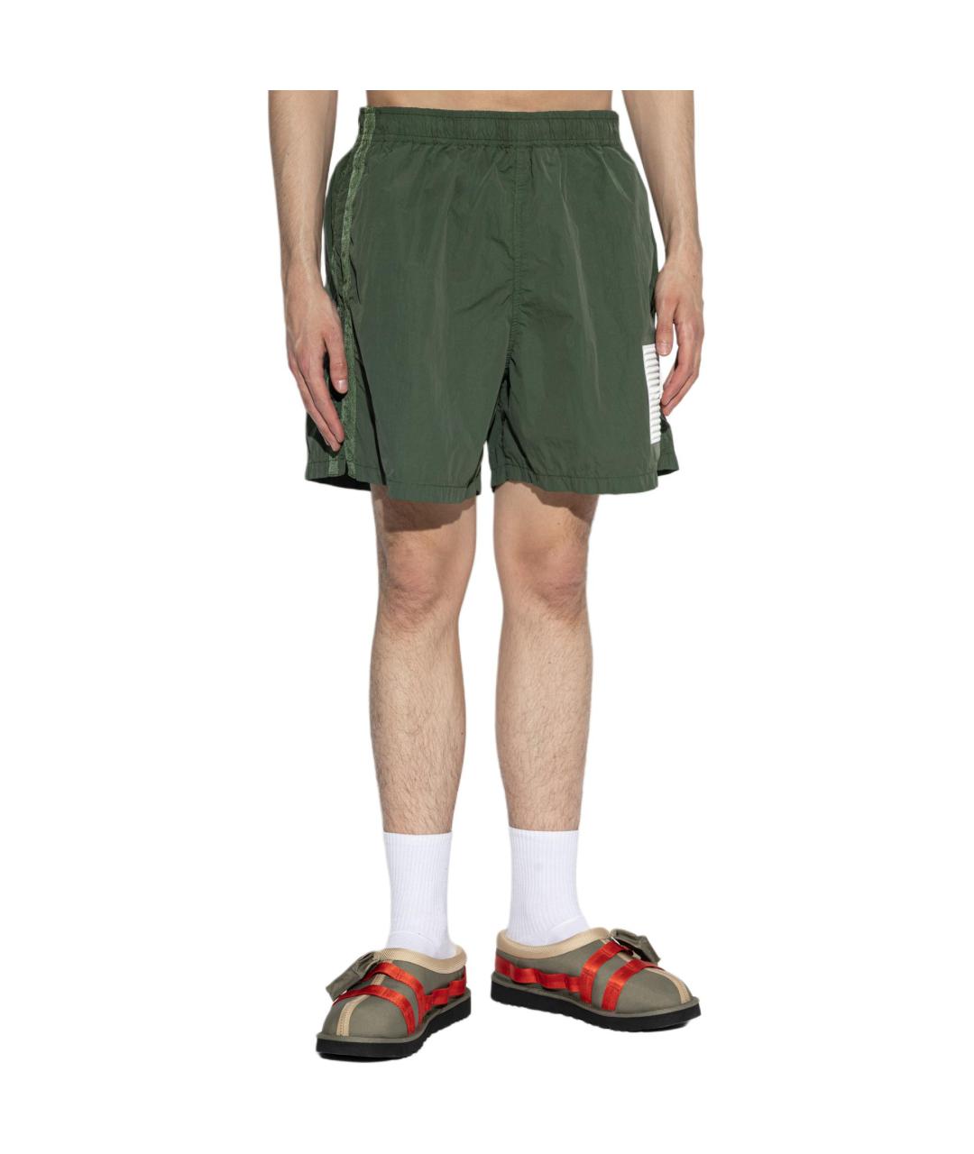 STONE ISLAND Зеленые шорты, фото 3