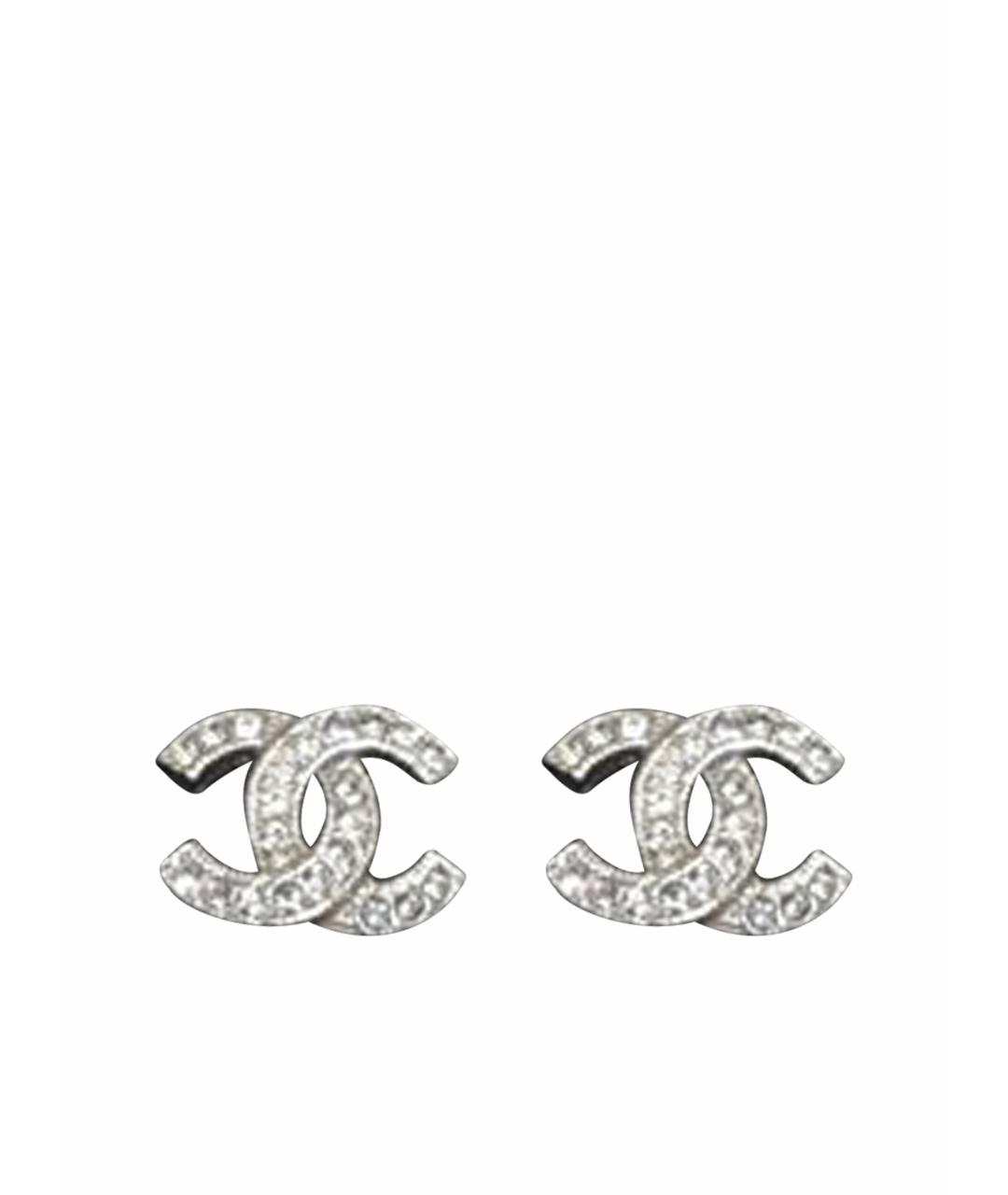 CHANEL Серебряные серьги, фото 1