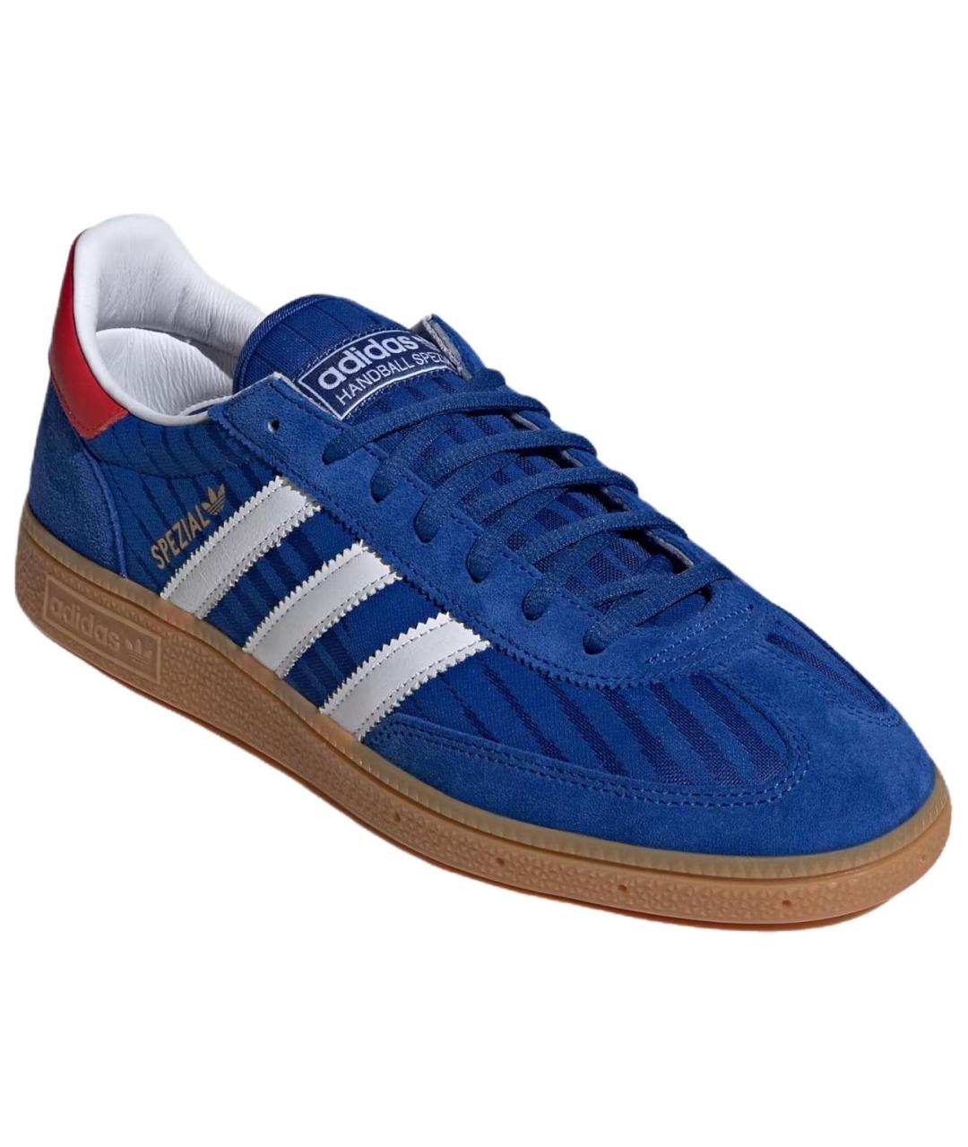 ADIDAS Синие кожаные низкие кроссовки / кеды, фото 3