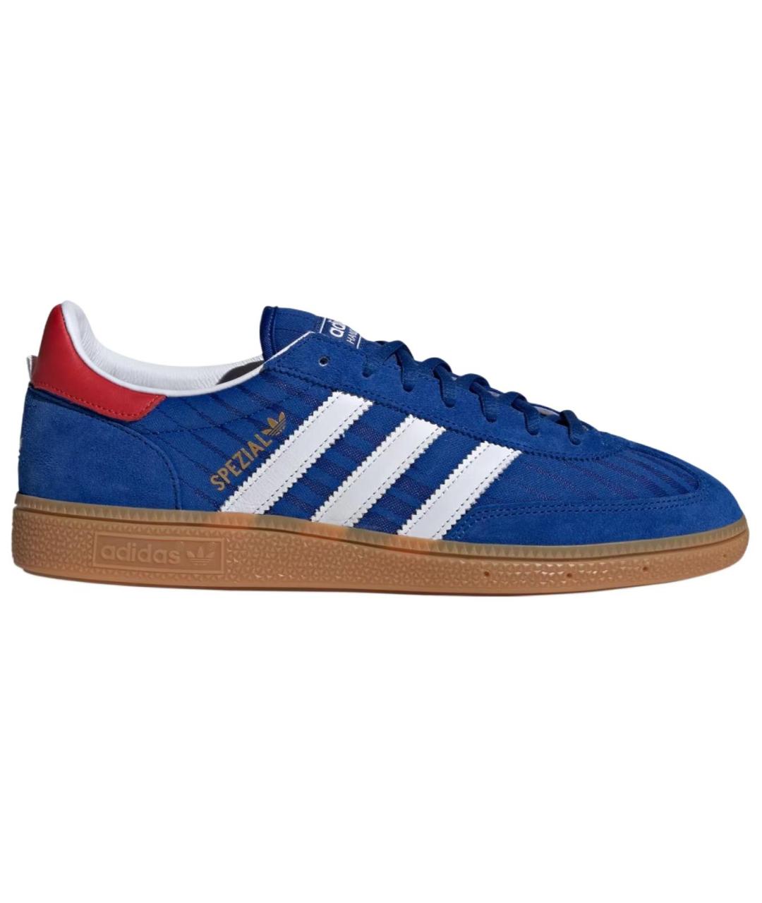 ADIDAS Синие кожаные низкие кроссовки / кеды, фото 1