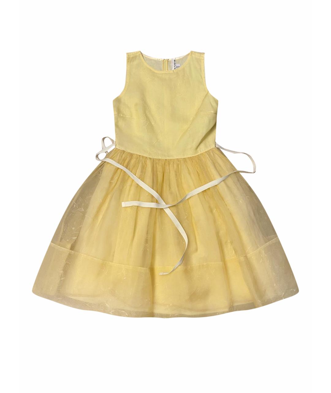 RED VALENTINO Желтое шелковое коктейльное платье, фото 1