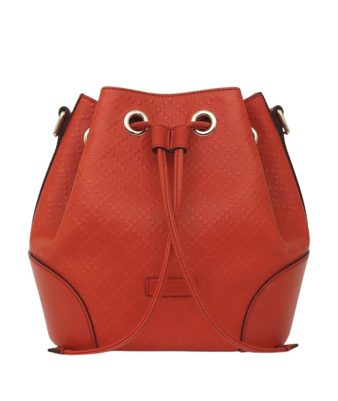 GUCCI Оранжевая кожаная сумка через плечо, фото 1