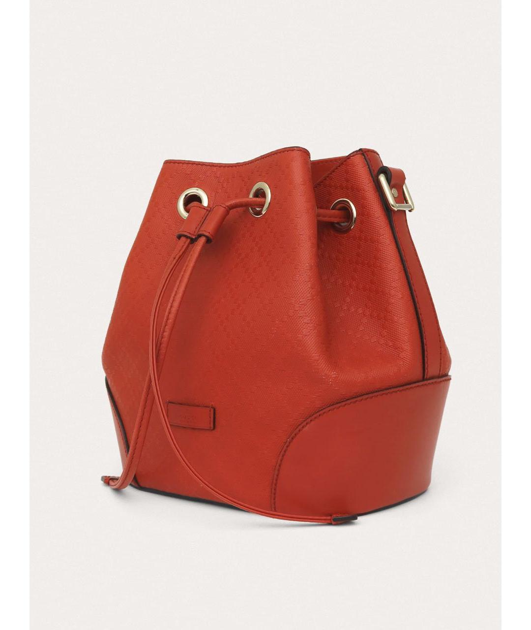 GUCCI Оранжевая кожаная сумка через плечо, фото 2