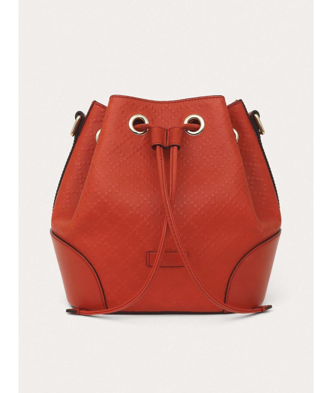 GUCCI Оранжевая кожаная сумка через плечо, фото 9