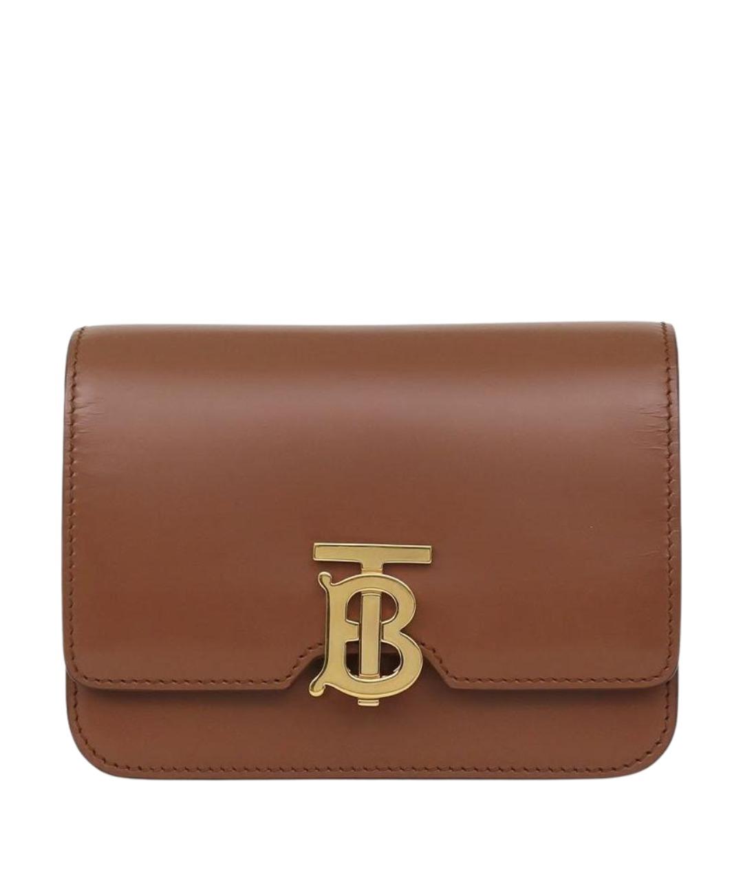 BURBERRY Коричневая кожаная поясная сумка, фото 1