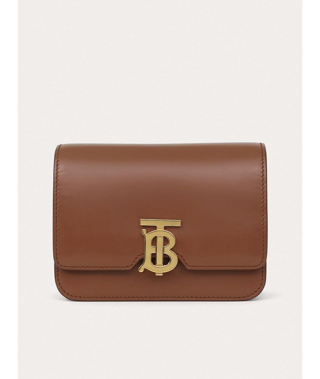 BURBERRY Коричневая кожаная поясная сумка, фото 9