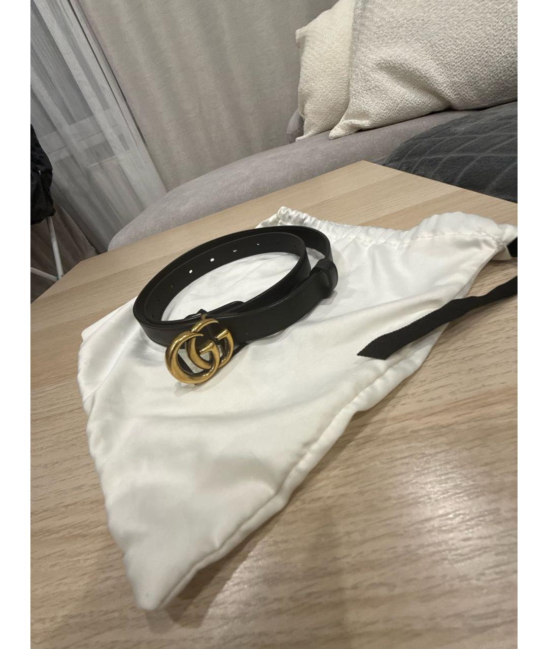 GUCCI Черный кожаный ремень, фото 4