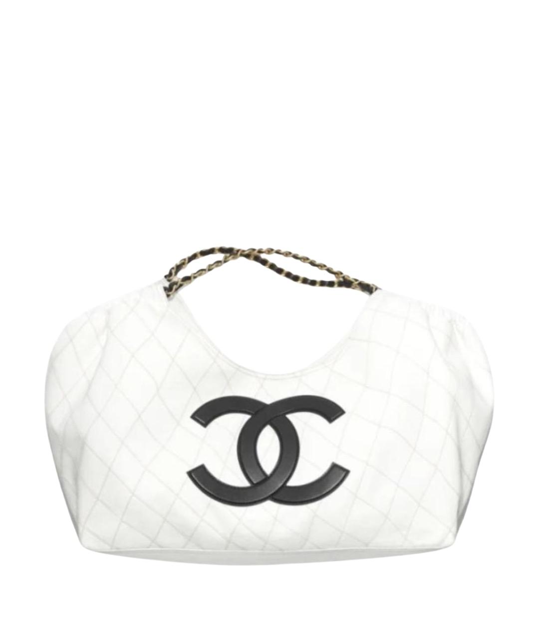 CHANEL Белая деним сумка тоут, фото 1