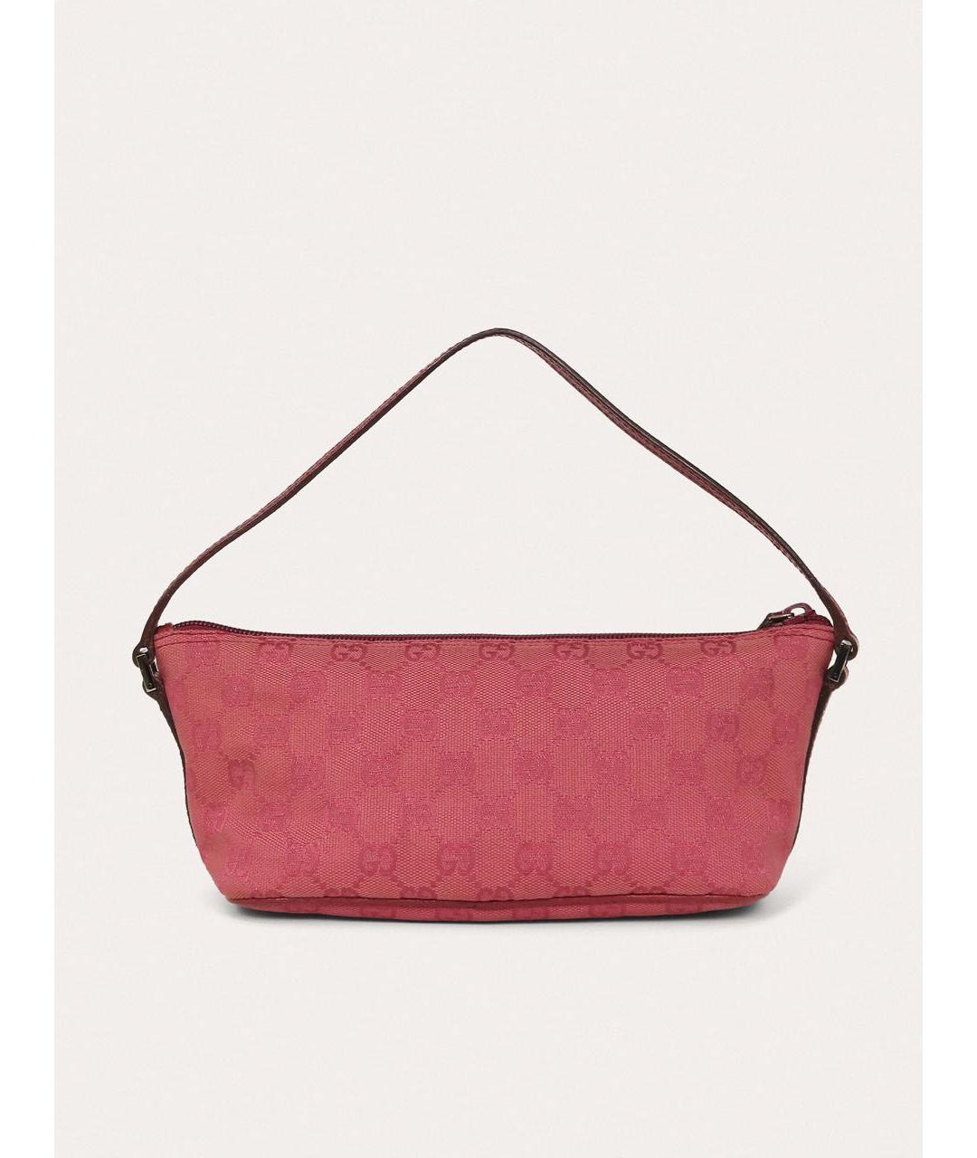 GUCCI Розовая тканевая сумка с короткими ручками, фото 3