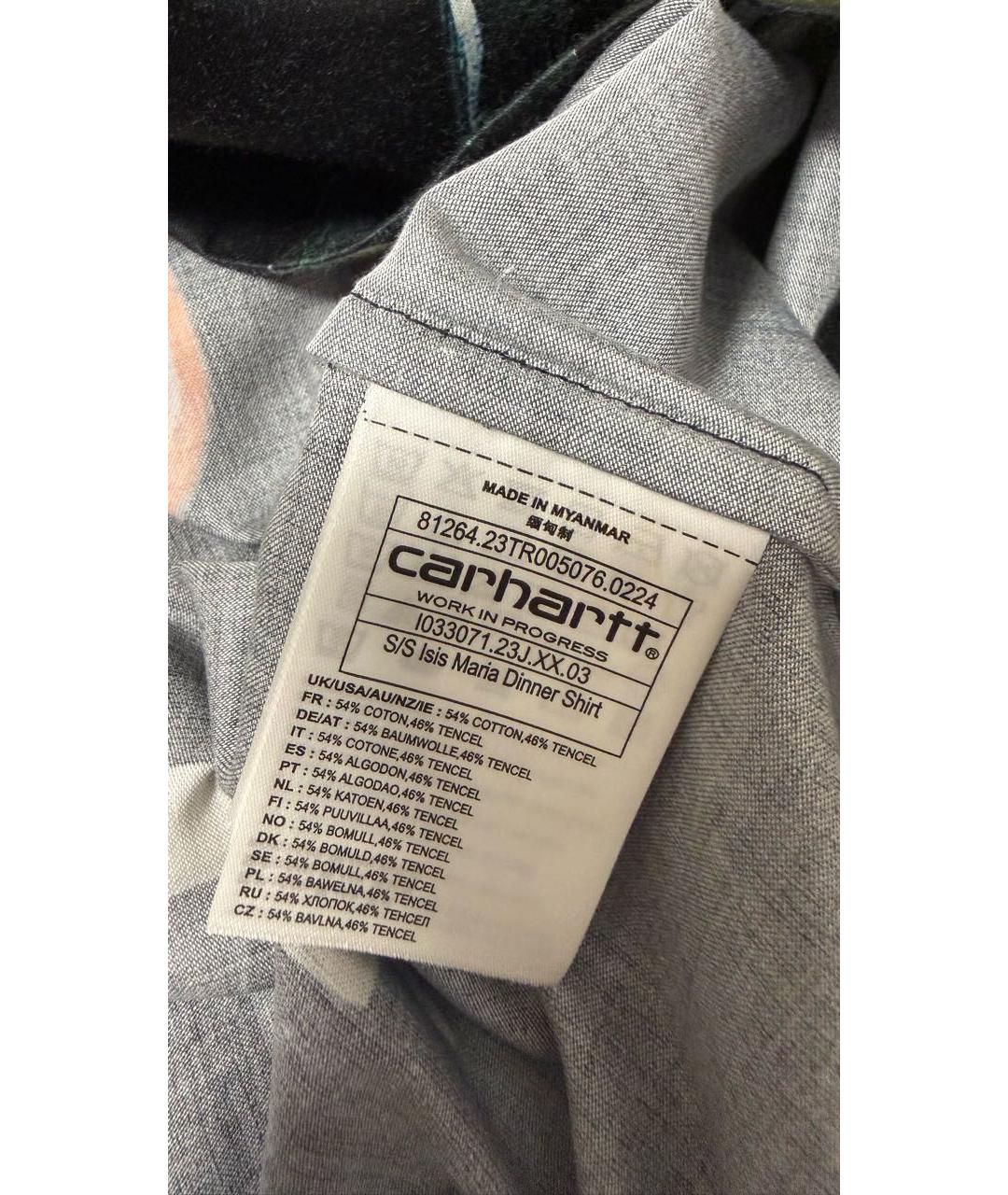 CARHARTT Черная хлопковая кэжуал рубашка, фото 6