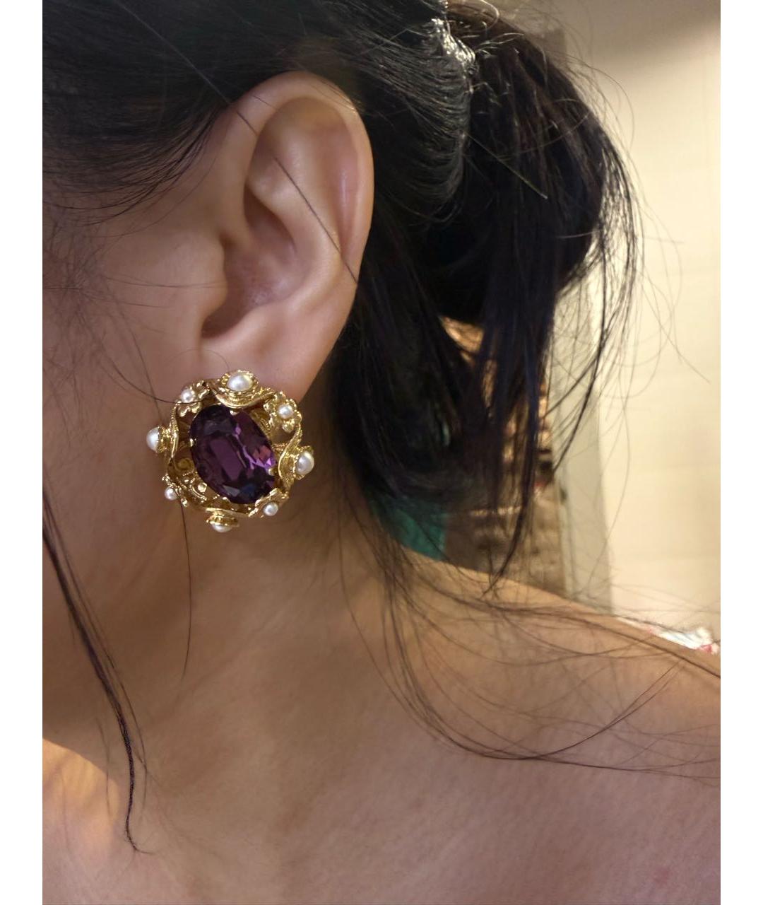 DOLCE&GABBANA Золотые клипсы, фото 4