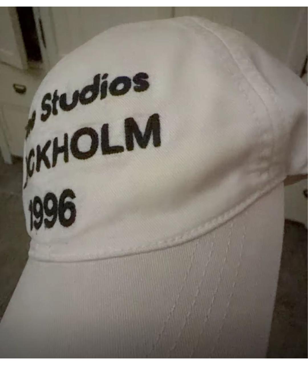 ACNE STUDIOS Белая хлопковая кепка, фото 5