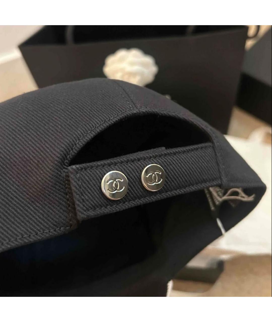 CHANEL Черная кепка, фото 7