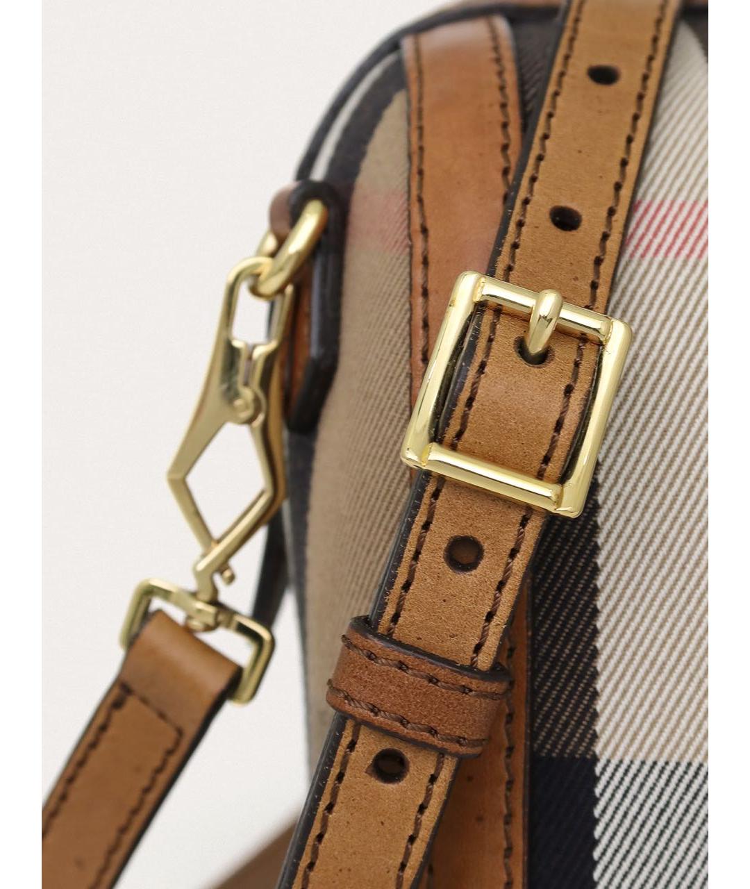 BURBERRY Коричневая кожаная сумка с короткими ручками, фото 6