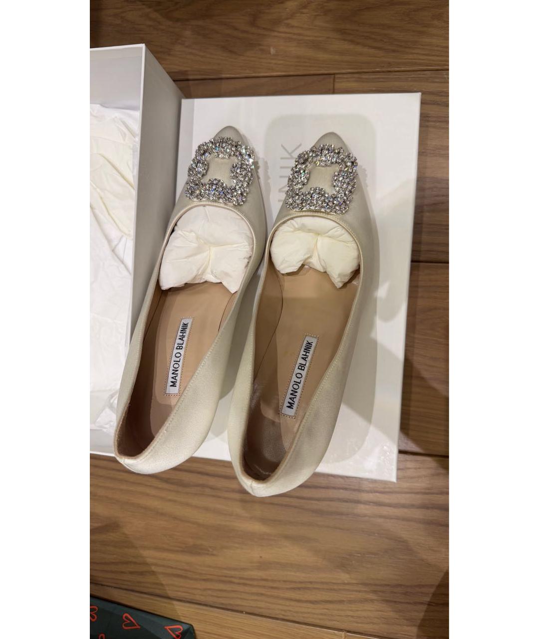 MANOLO BLAHNIK Белые туфли, фото 3