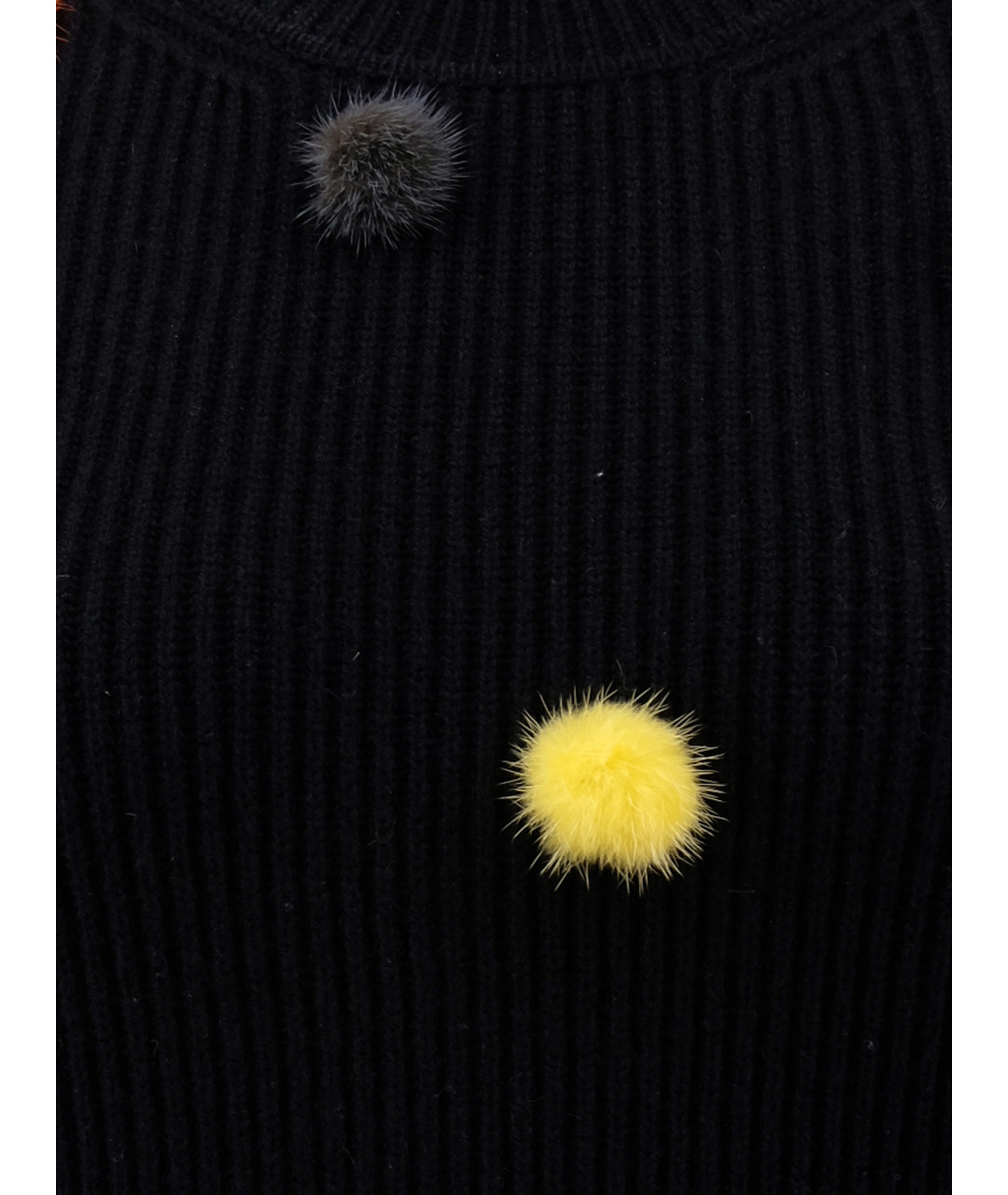 FENDI Черный кашемировый джемпер / свитер, фото 4