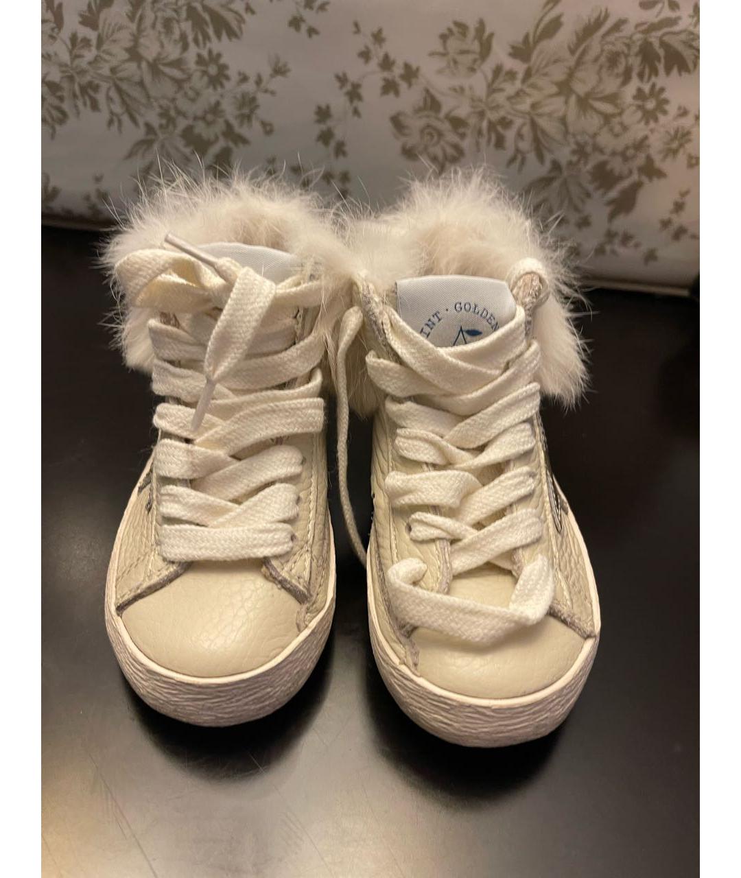 GOLDEN GOOSE DELUXE BRAND Бежевые кожаные кеды, фото 3