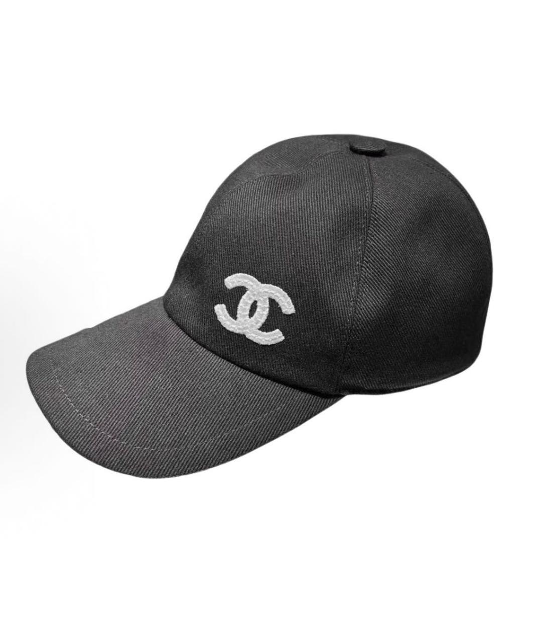 CHANEL Черная хлопковая кепка, фото 9