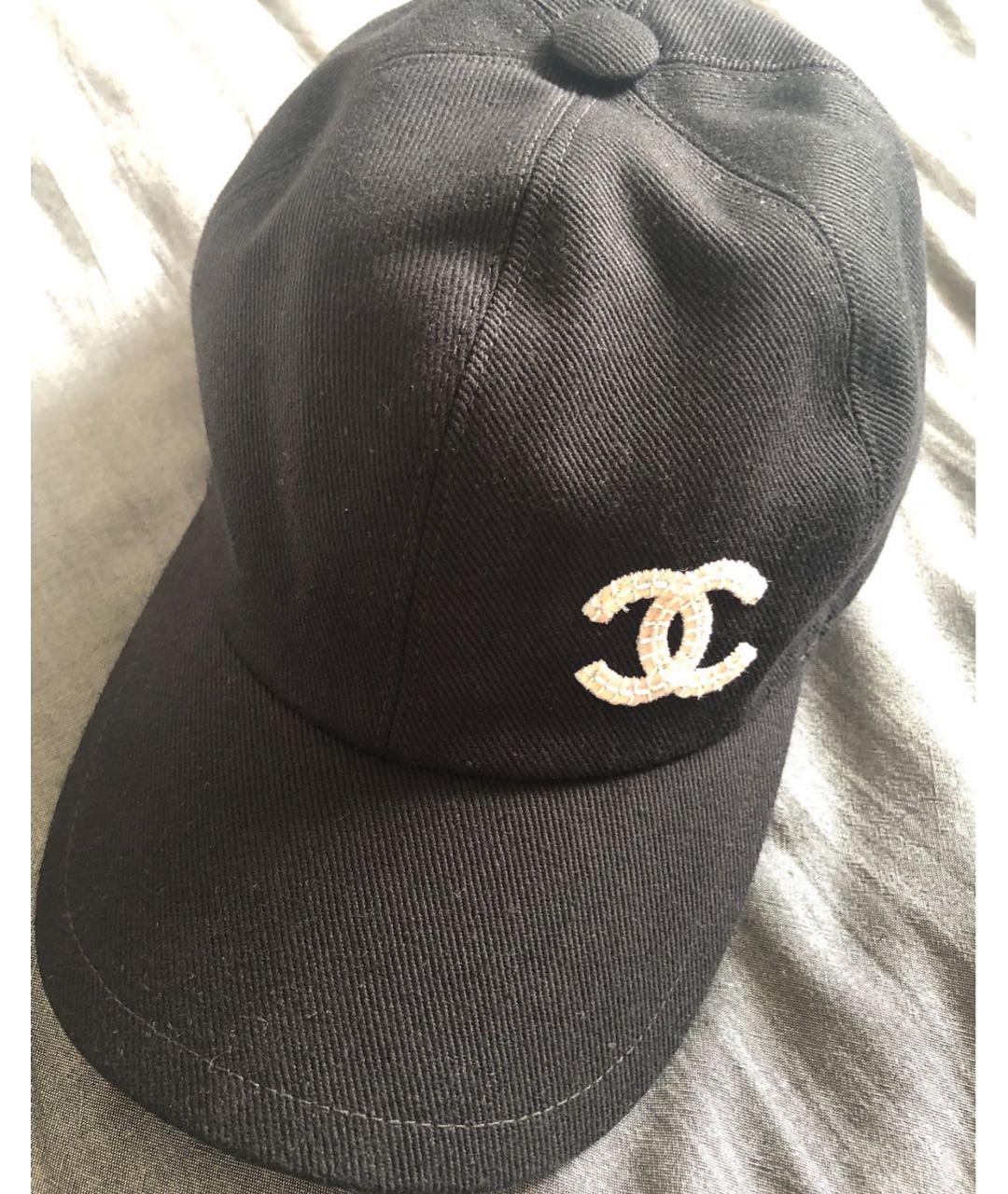 CHANEL Черная хлопковая кепка, фото 6