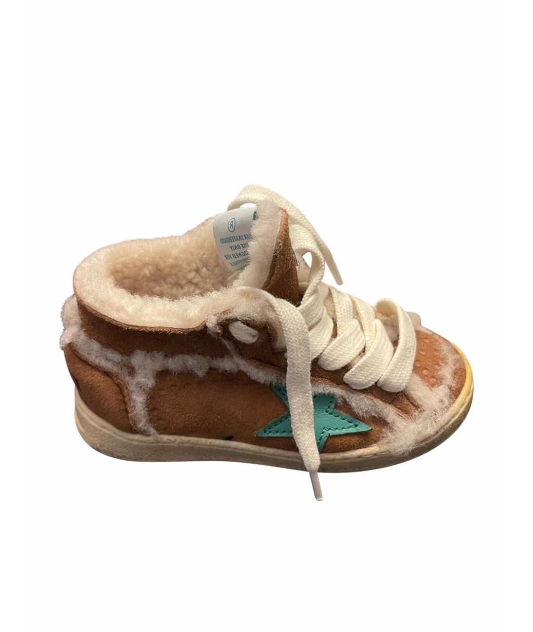 GOLDEN GOOSE DELUXE BRAND Коричневые замшевые кеды, фото 1