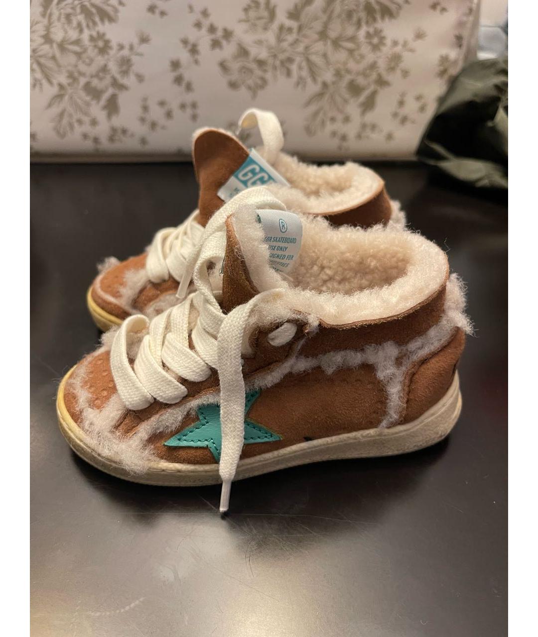 GOLDEN GOOSE DELUXE BRAND Коричневые замшевые кеды, фото 6