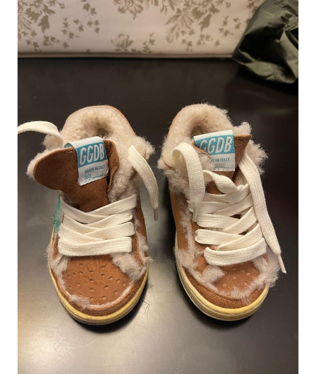 GOLDEN GOOSE DELUXE BRAND Коричневые замшевые кеды, фото 2