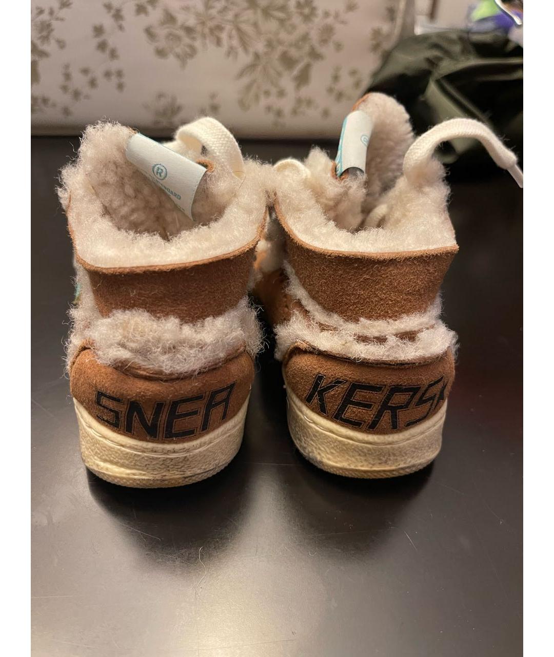 GOLDEN GOOSE DELUXE BRAND Коричневые замшевые кеды, фото 4