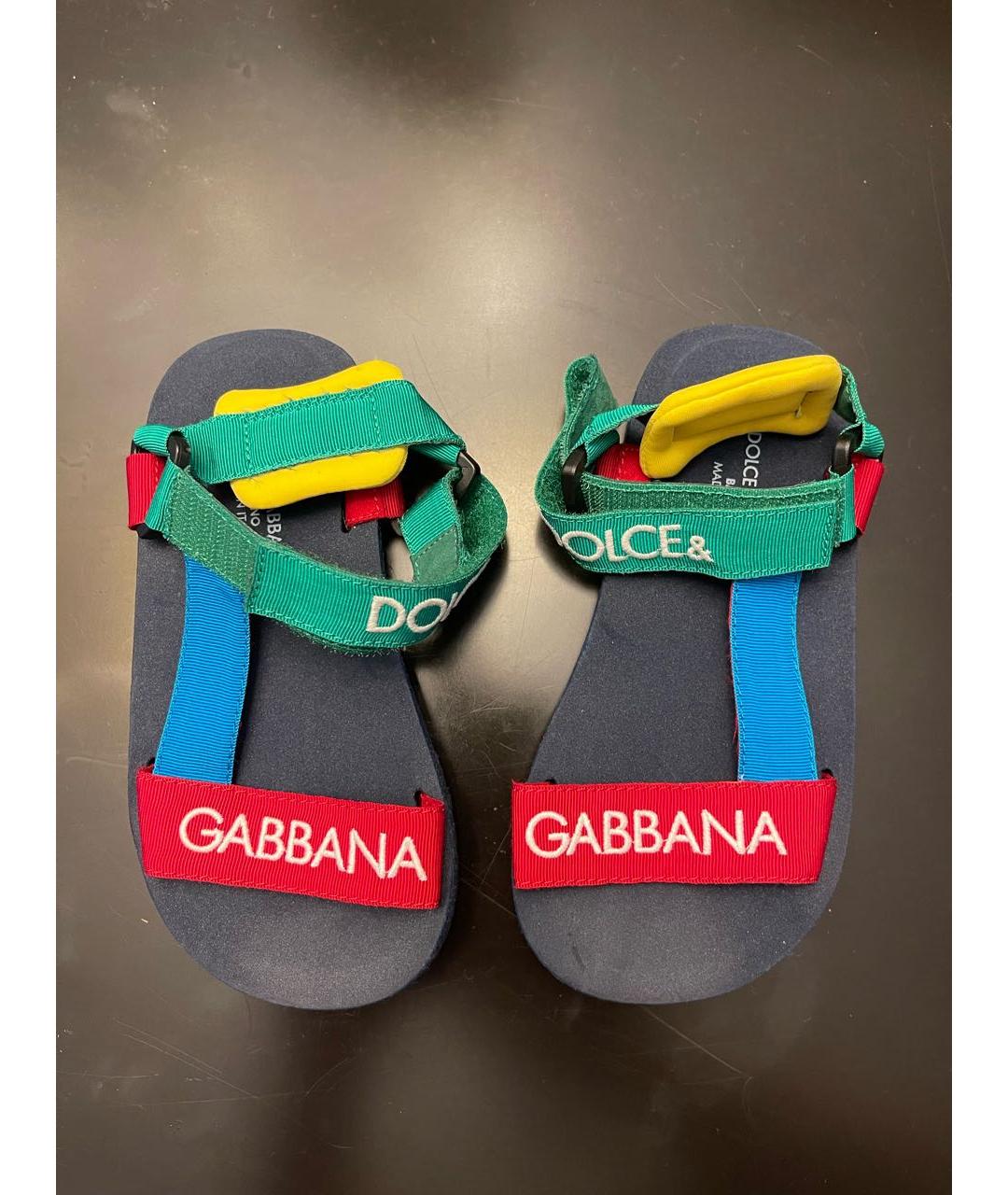 DOLCE & GABBANA KIDS Мульти сандалии и шлепанцы, фото 3