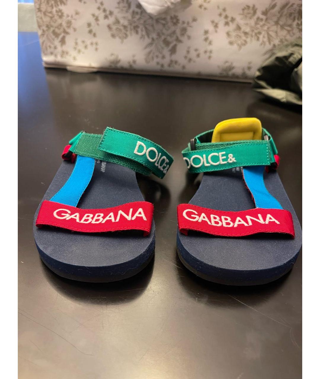 DOLCE & GABBANA KIDS Мульти сандалии и шлепанцы, фото 2