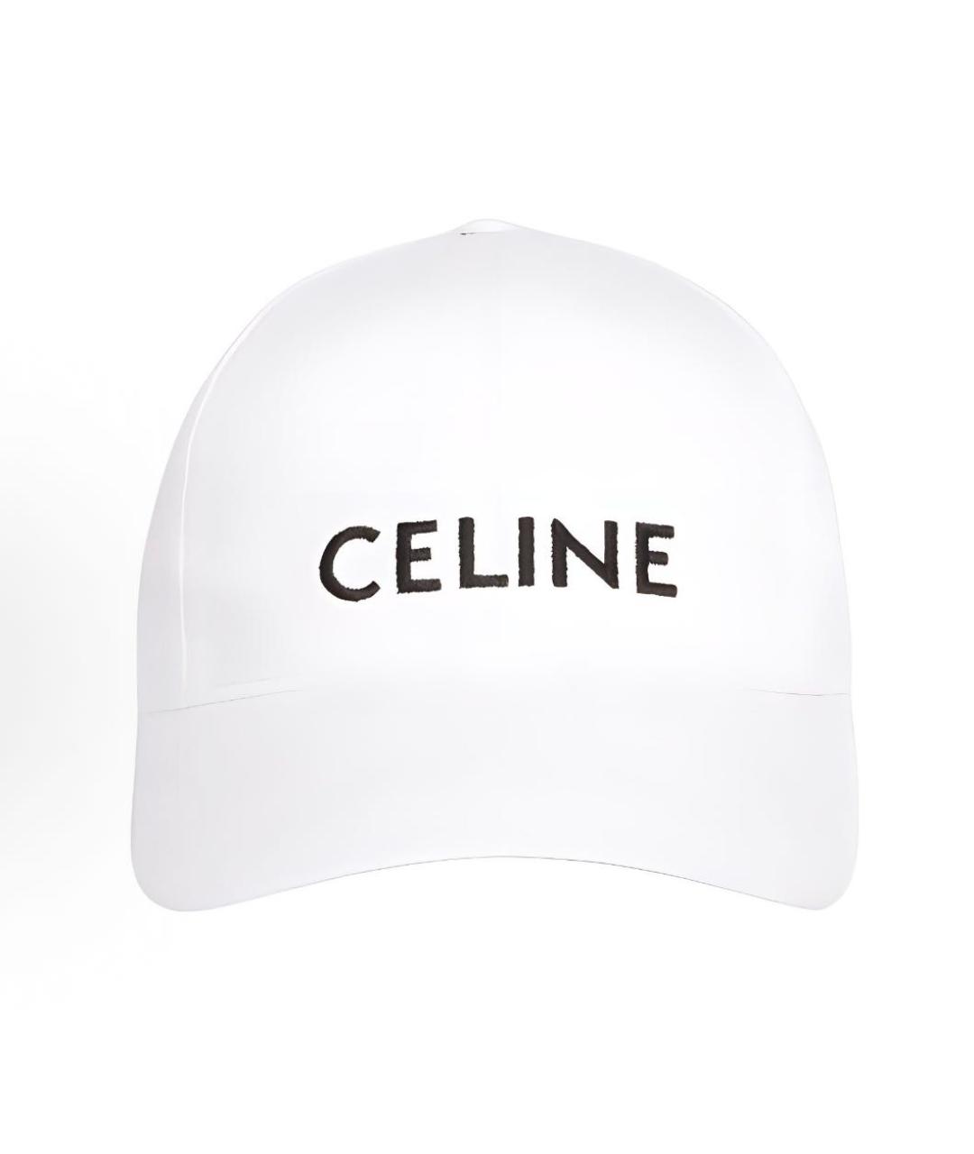 CELINE Белая хлопковая кепка, фото 2